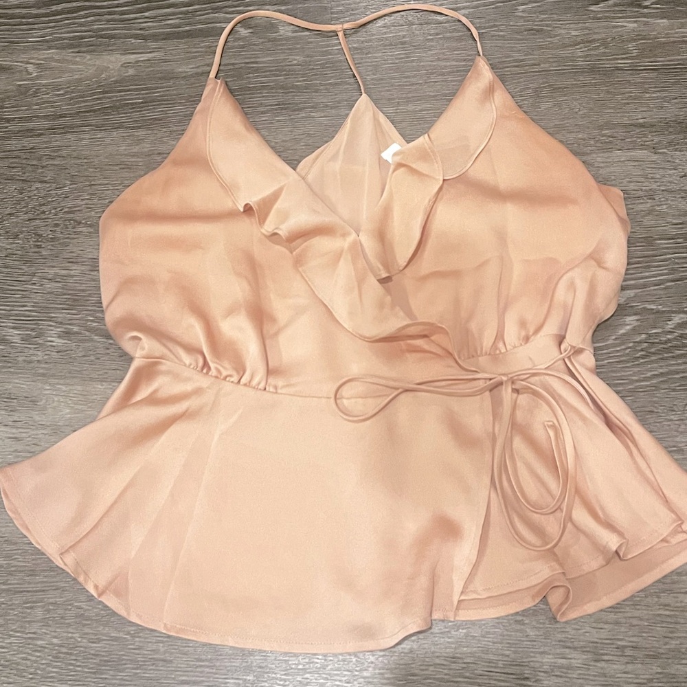 Tie front babydoll top